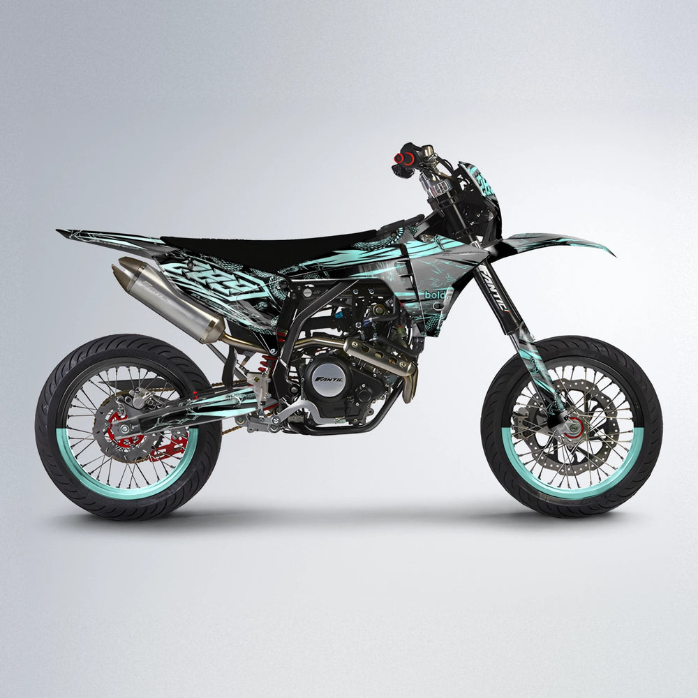 VIPER Fantic supermoto graphics kit in Mint