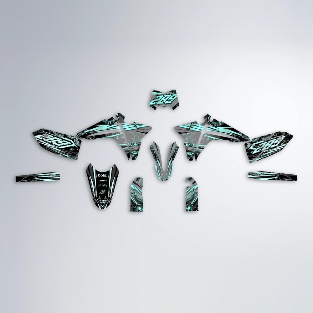 VIPER Fantic graphics kit parts layout in Mint