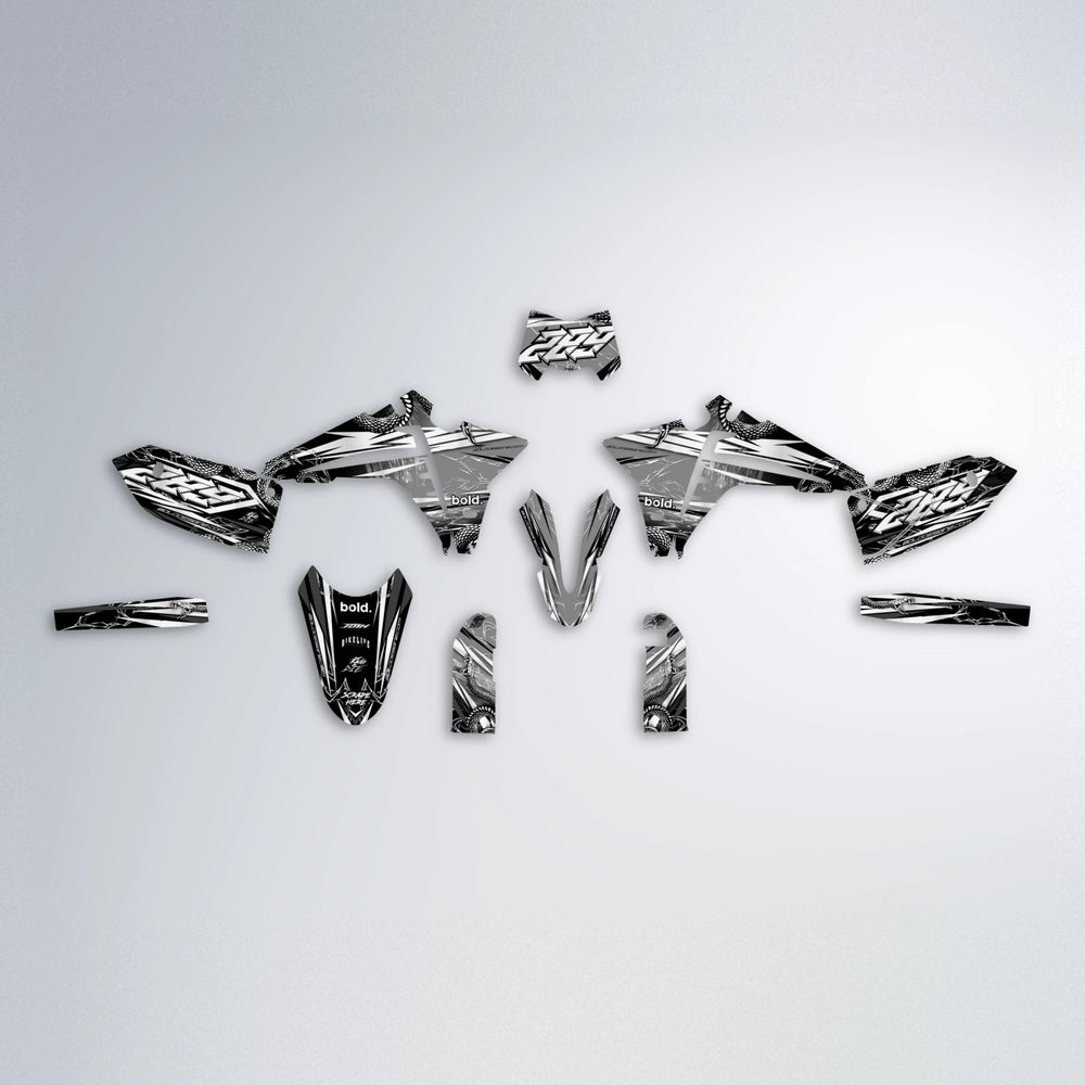 VIPER Fantic graphics kit parts layout in White