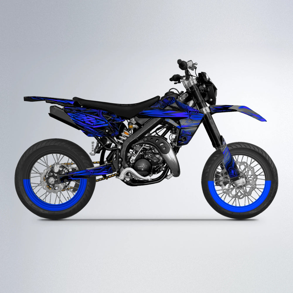 VIPER Rieju MRT supermoto graphics kit in Blue