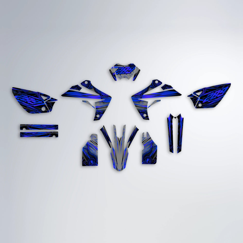 VIPER Rieju MRT graphics kit parts layout in Blue