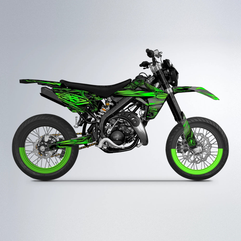 VIPER Rieju MRT supermoto graphics kit in Green