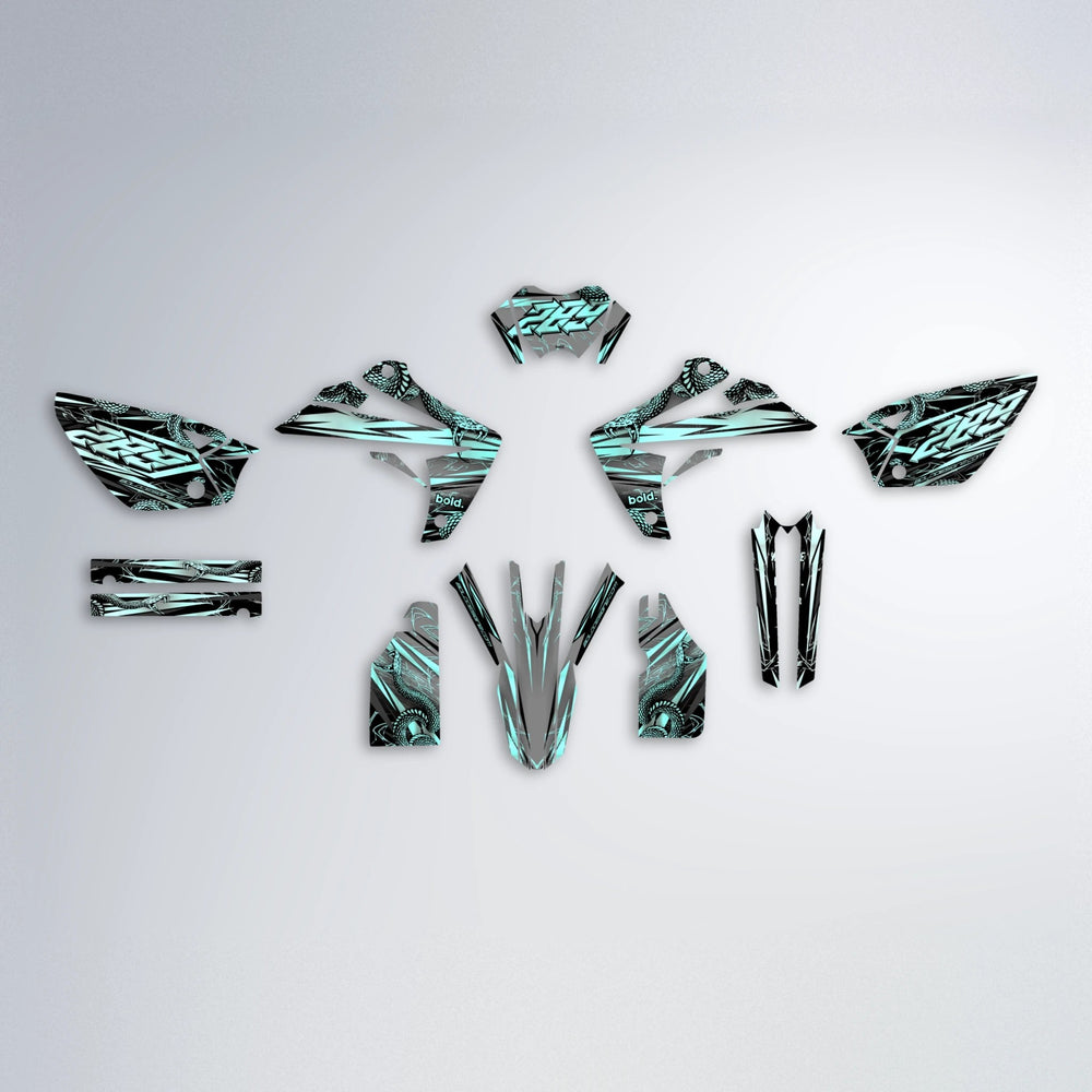 VIPER Rieju MRT graphics kit parts layout in Mint