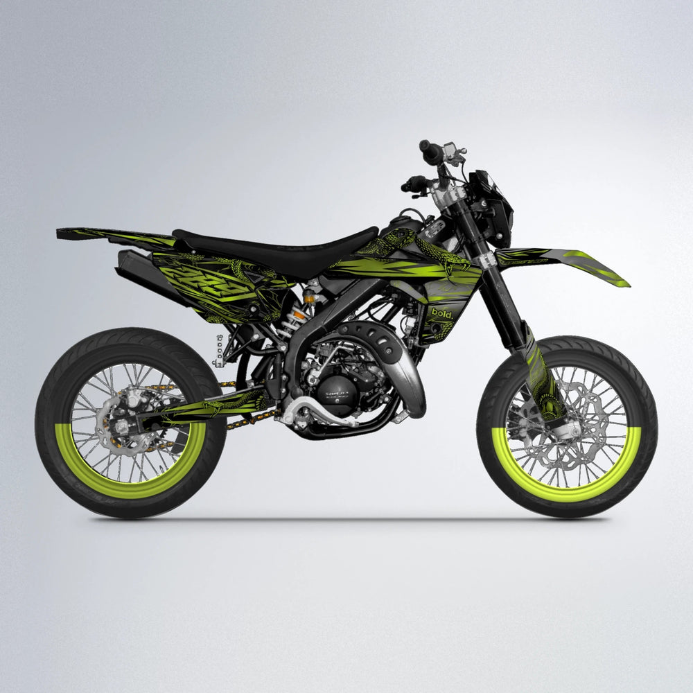 VIPER Rieju MRT supermoto graphics kit in Olive