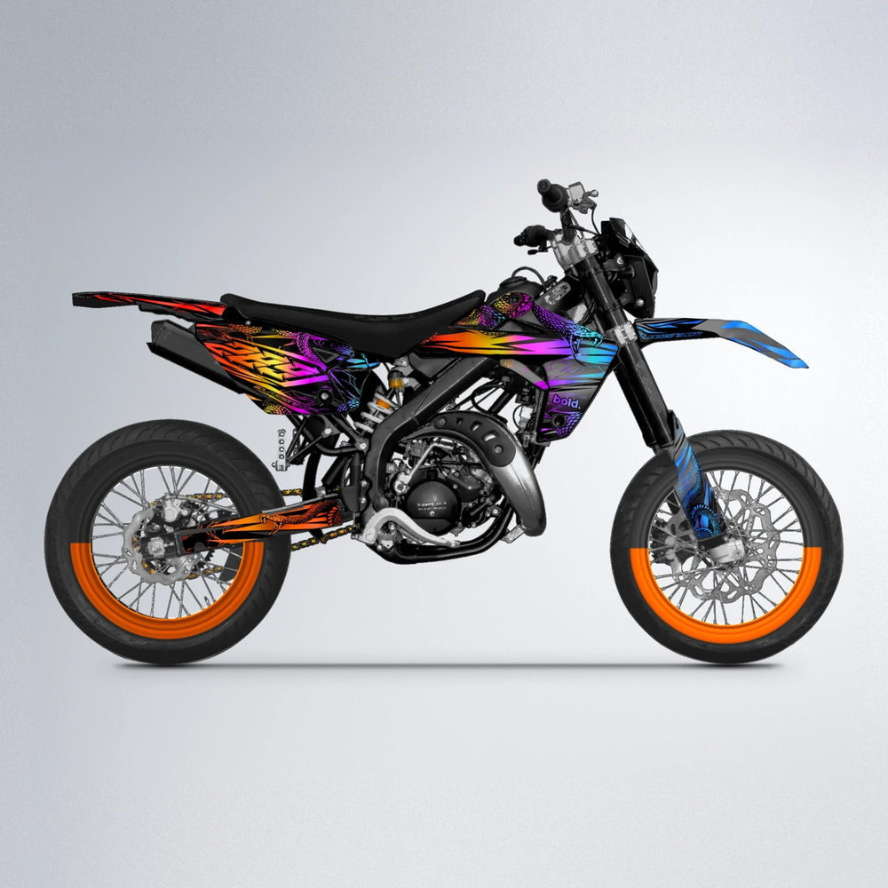VIPER Rieju MRT supermoto graphics kit in Sunset Fade