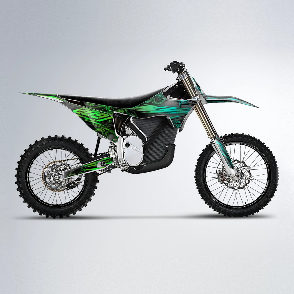 VIPER Stark Varg MX motocross graphics kit in Cyan & Green