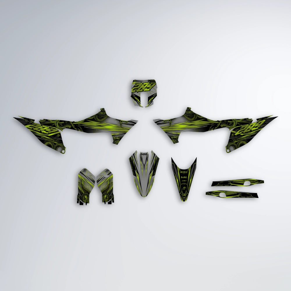 VIPER Stark Varg MX graphics kit parts layout in Olive