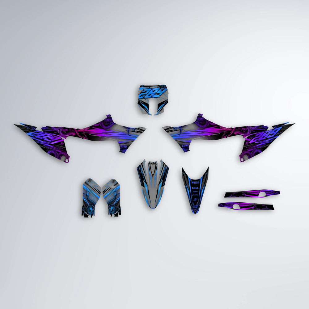 VIPER Stark Varg SM graphics kit parts layout in Blue Purple Fade