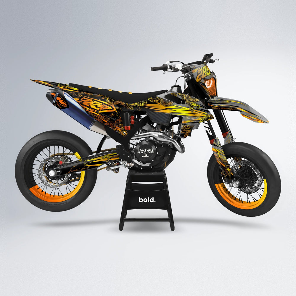 VIPER supermoto graphics kit in Orange & Yellow