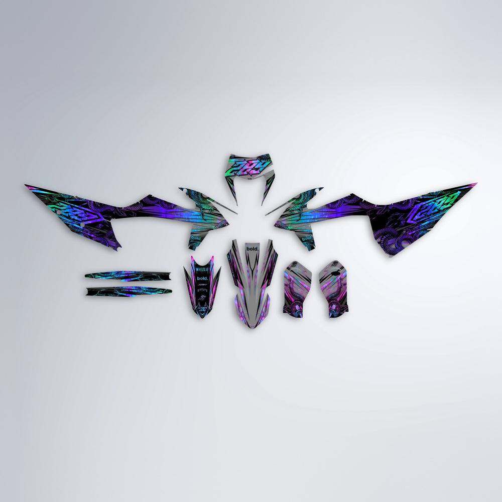 VIPER graphics kit parts layout in Purple Holo