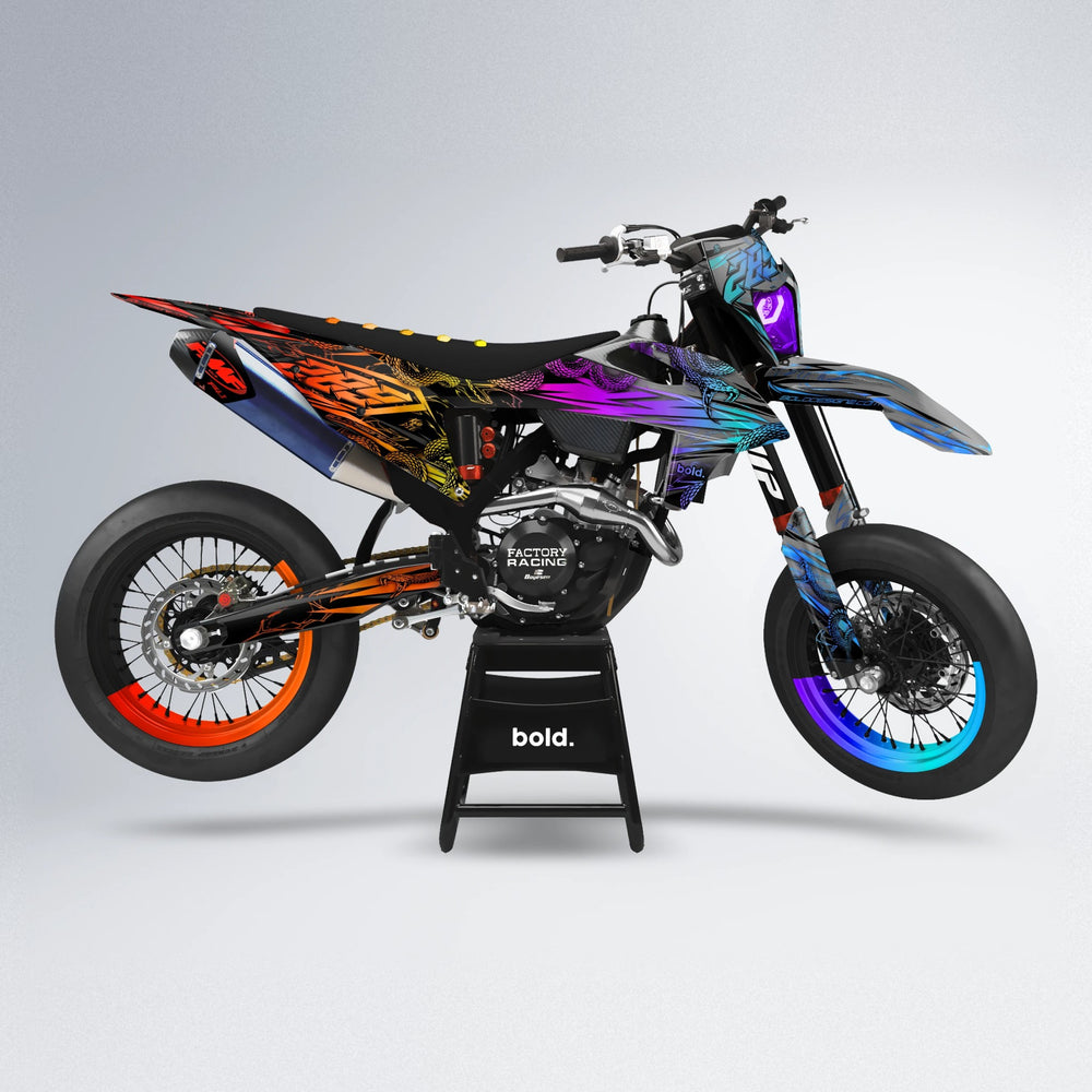 VIPER supermoto graphics kit in Sunset Fade
