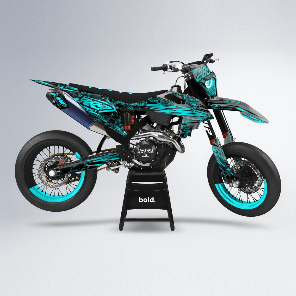 VIPER supermoto graphics kit in Teal