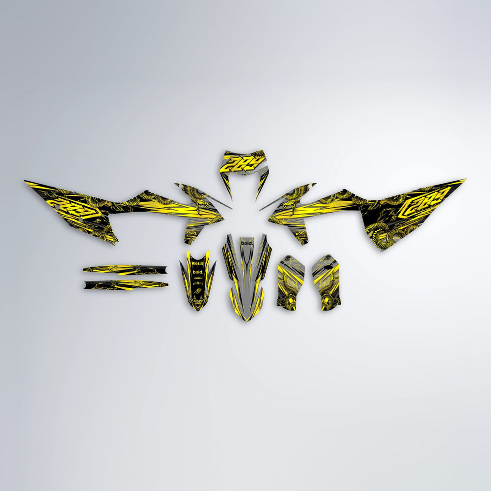 VIPER graphics kit parts layout in Yellow