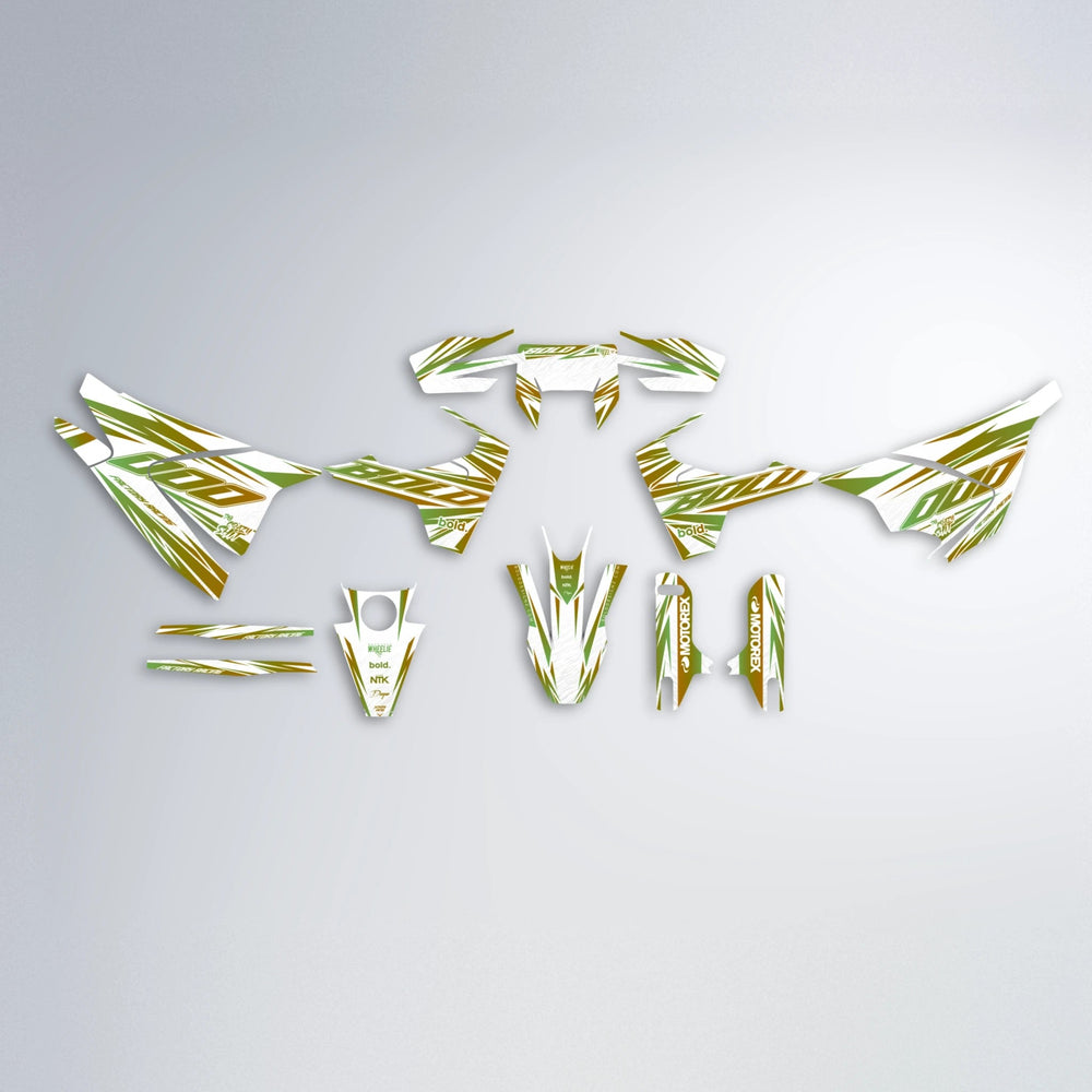 VITALY Husqvarna 701 graphics kit parts layout in Olive