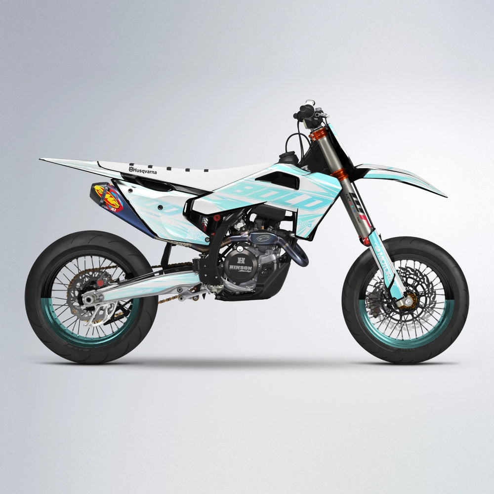 VITALY Husqvarna FE/TE supermoto graphics kit in Mint