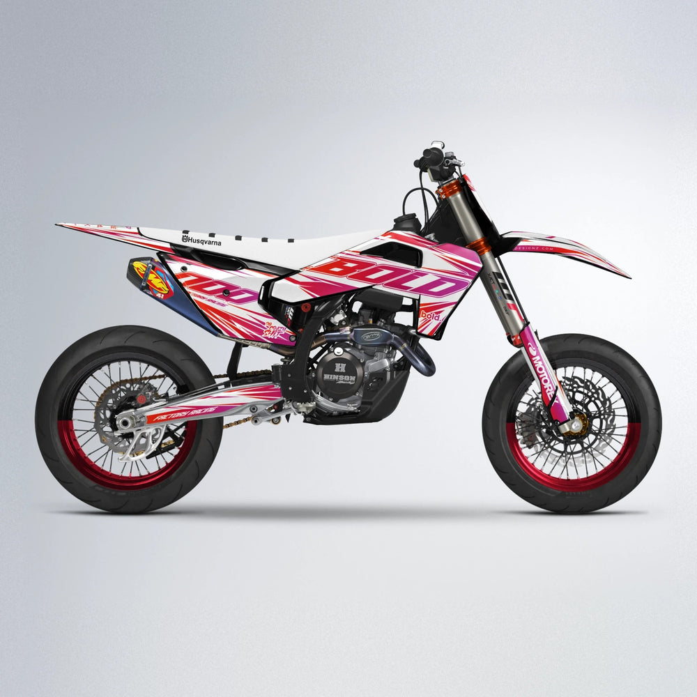 VITALY Husqvarna FE/TE supermoto graphics kit in Red