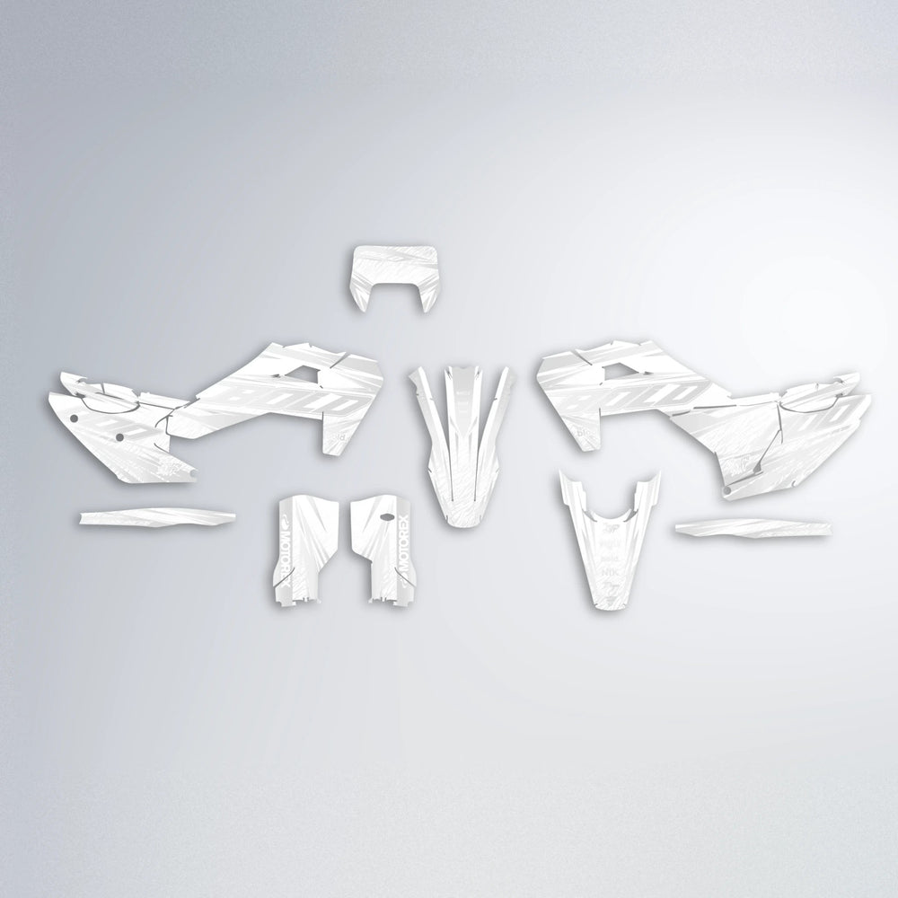 VITALY Husqvarna FE/TE graphics kit parts layout in White