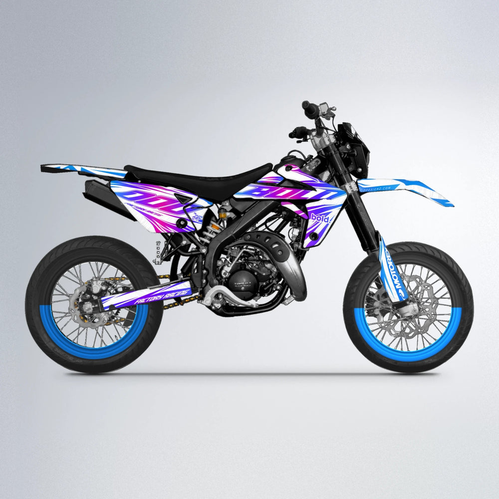 VITALY Rieju MRT supermoto graphics kit in Blue Purple Fade