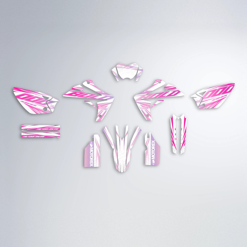 VITALY Rieju MRT graphics kit parts layout in Flamingo