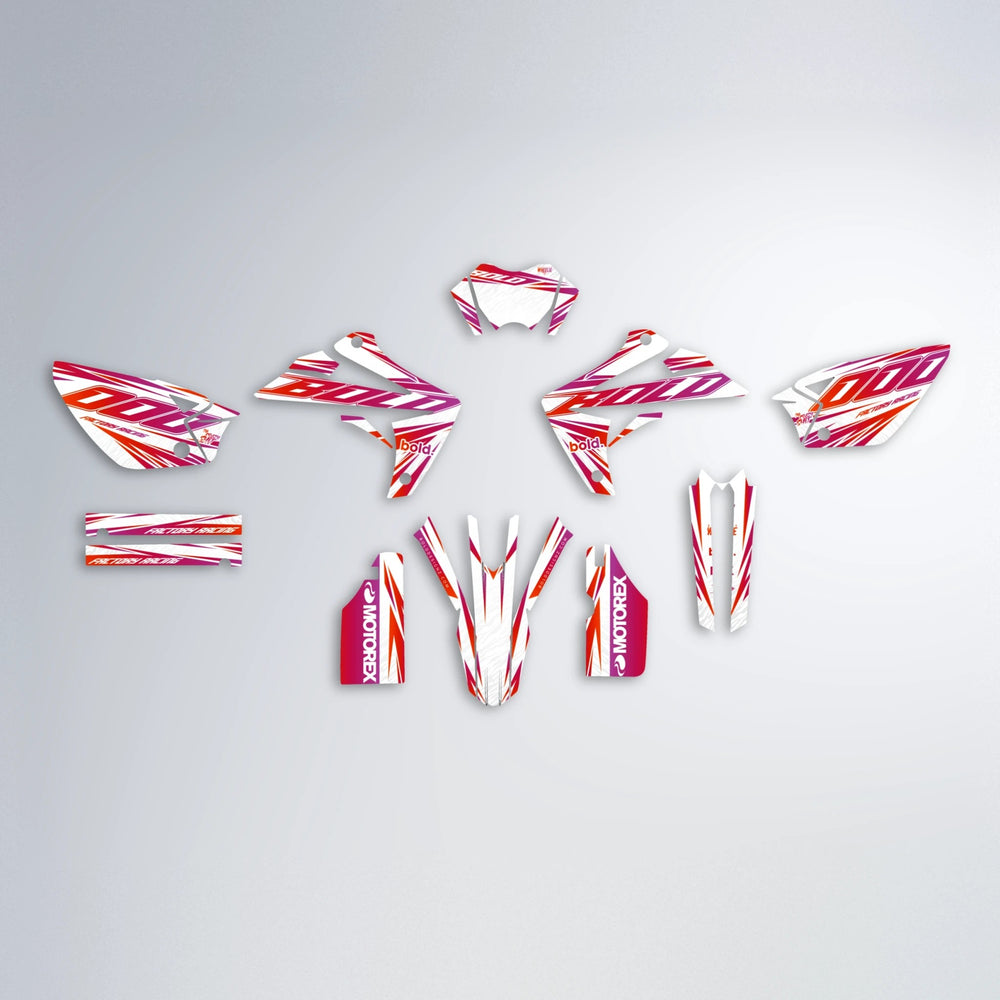 VITALY Rieju MRT graphics kit parts layout in Red