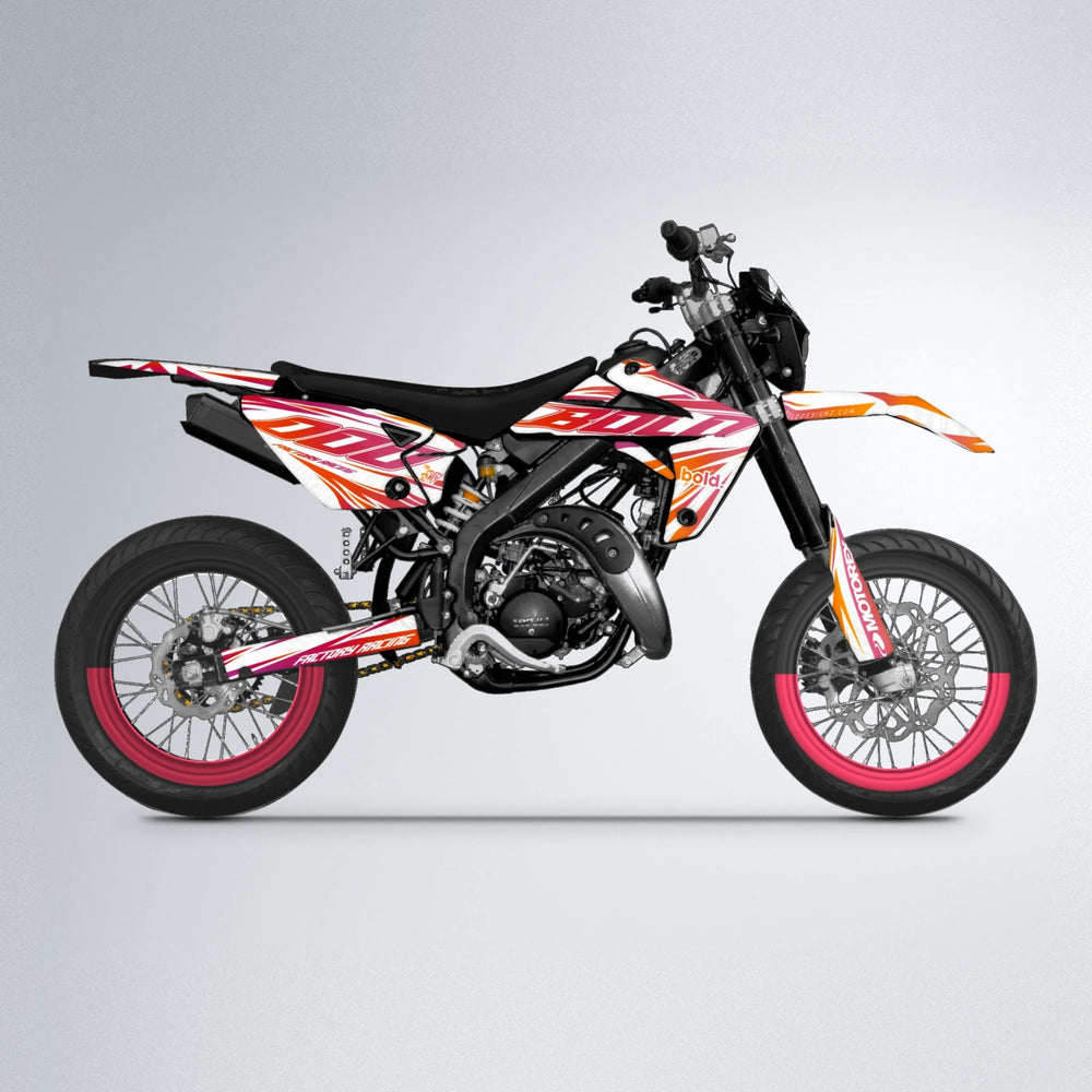 VITALY Rieju MRT supermoto graphics kit in Red & Orange