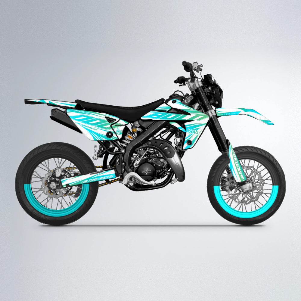 VITALY Rieju MRT supermoto graphics kit in Teal