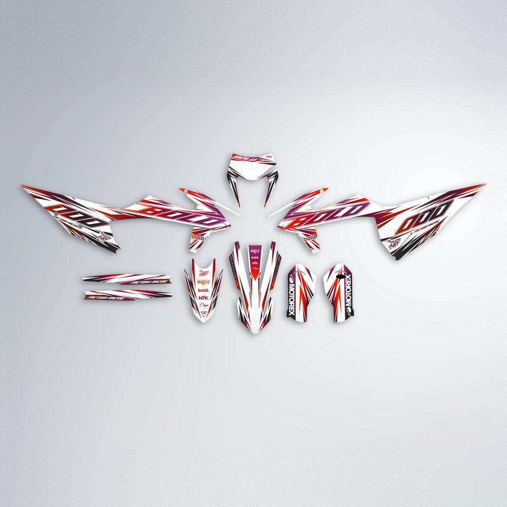 VITALY graphics kit parts layout in Black & Red