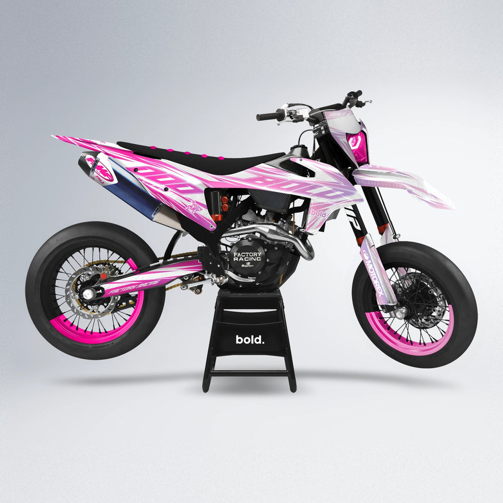 VITALY supermoto graphics kit in Flamingo