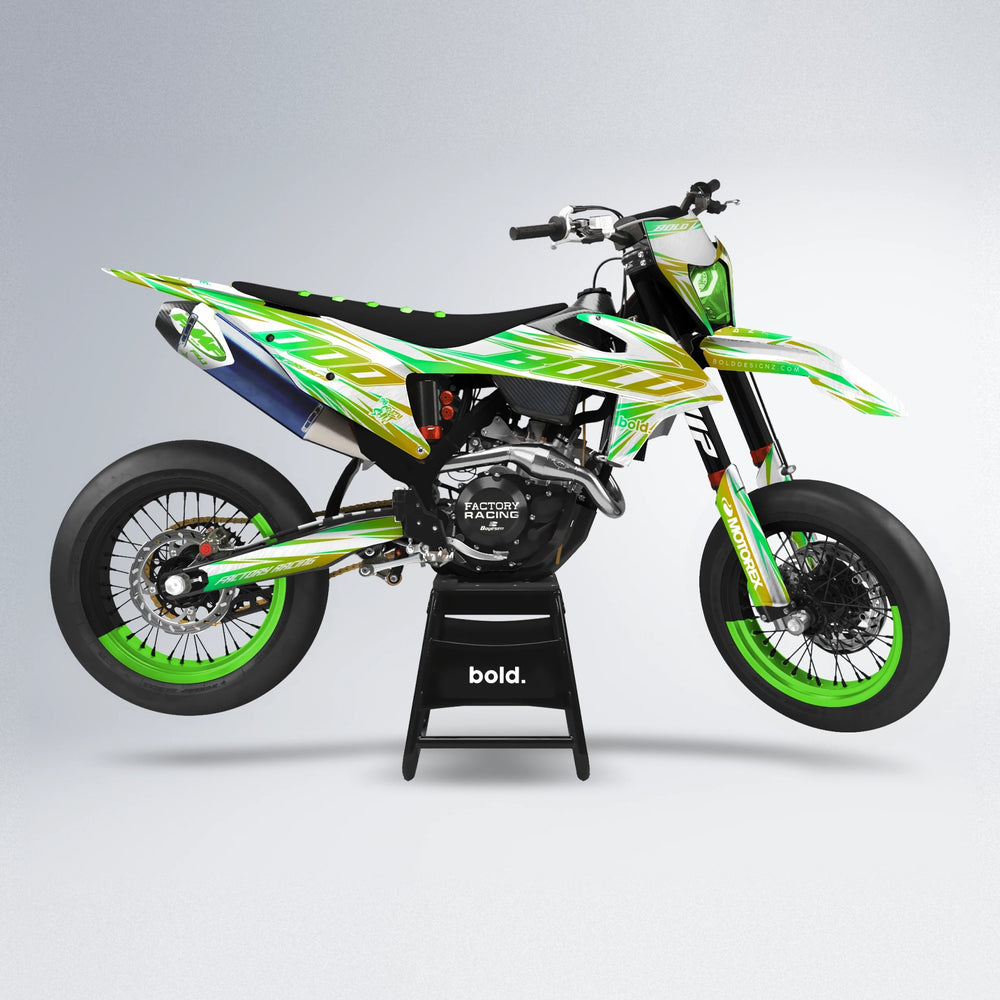 VITALY supermoto graphics kit in Green