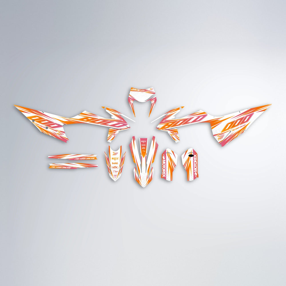 VITALY graphics kit parts layout in Orange