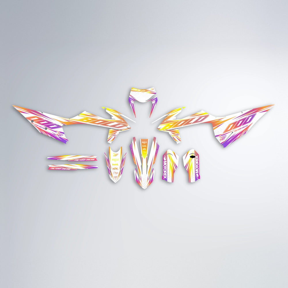 VITALY graphics kit parts layout in Pink & Yellow