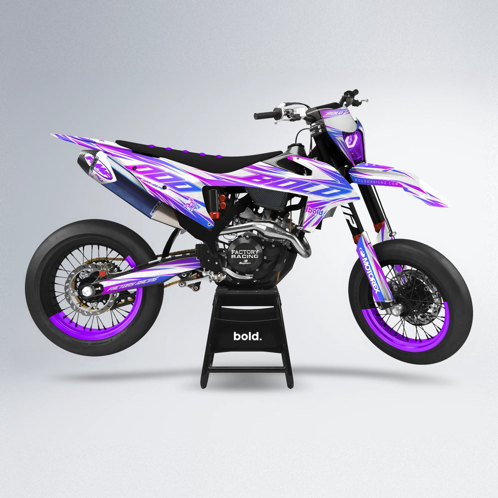 VITALY supermoto graphics kit in Purple