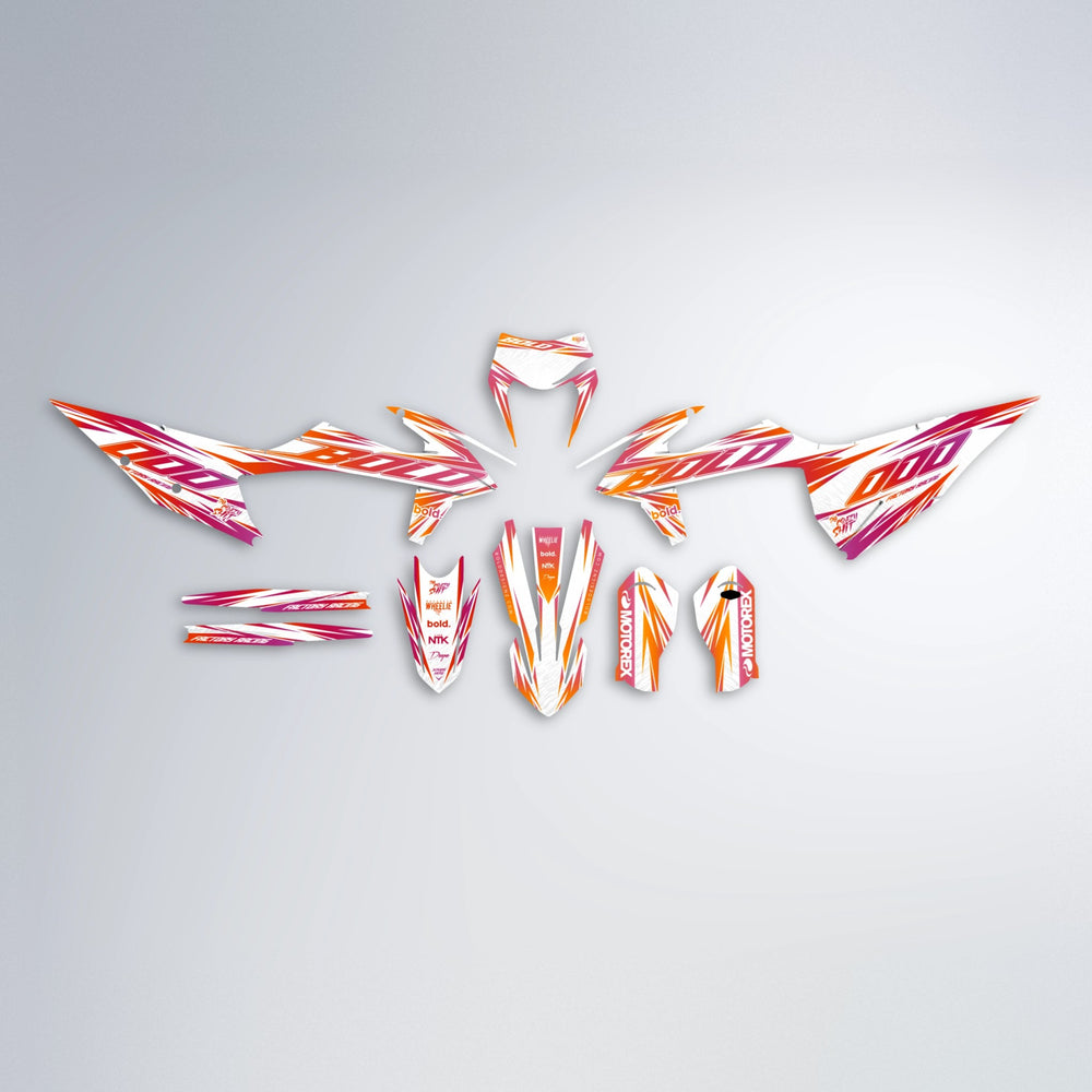 VITALY graphics kit parts layout in Red & Orange