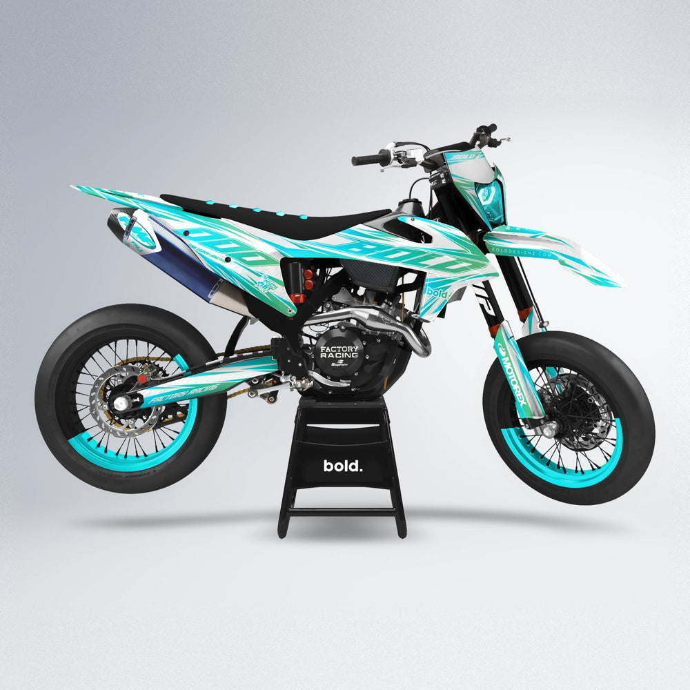 VITALY supermoto graphics kit in Teal