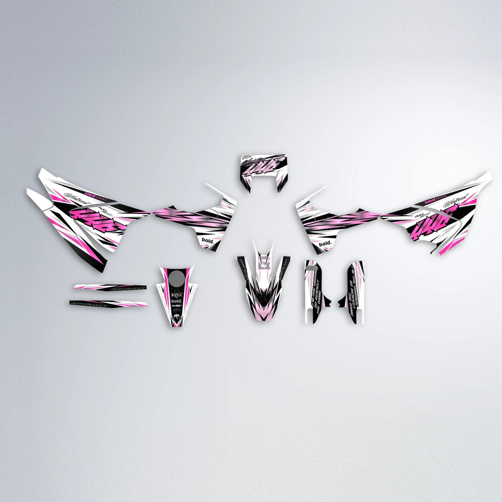 WESTCOAST Husqvarna 701 graphics kit parts layout in Flamingo