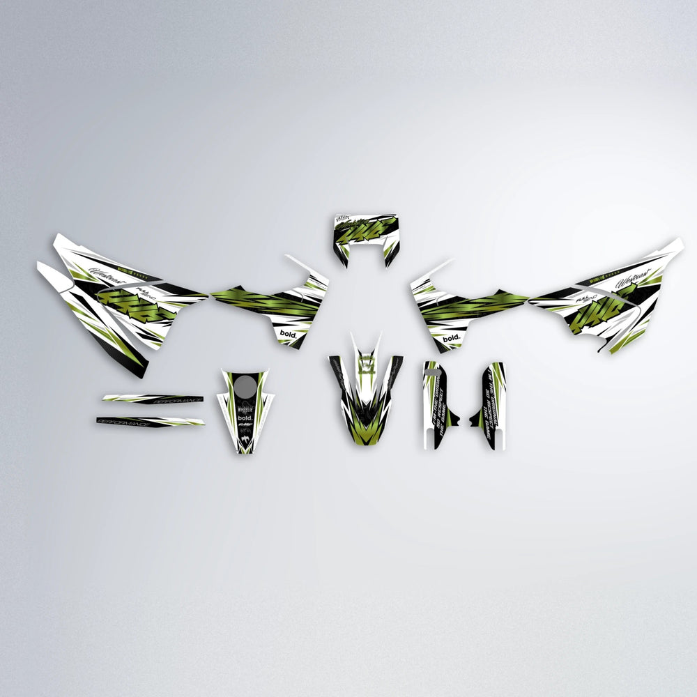WESTCOAST Husqvarna 701 graphics kit parts layout in Olive