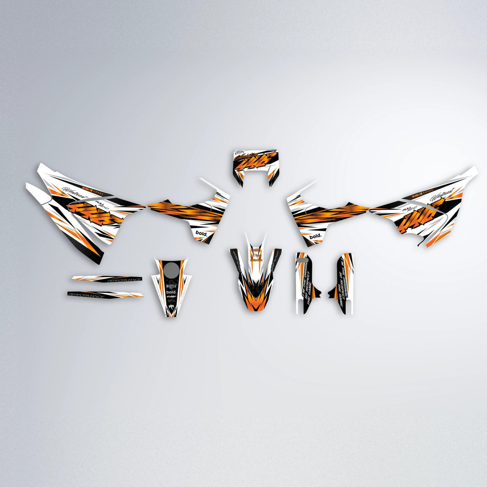 WESTCOAST Husqvarna 701 graphics kit parts layout in Orange
