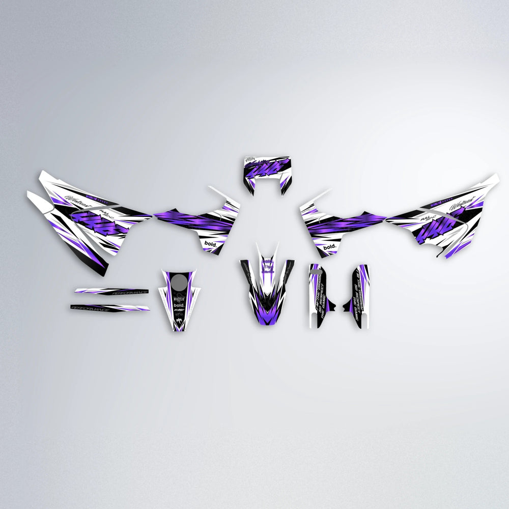 WESTCOAST Husqvarna 701 graphics kit parts layout in Purple