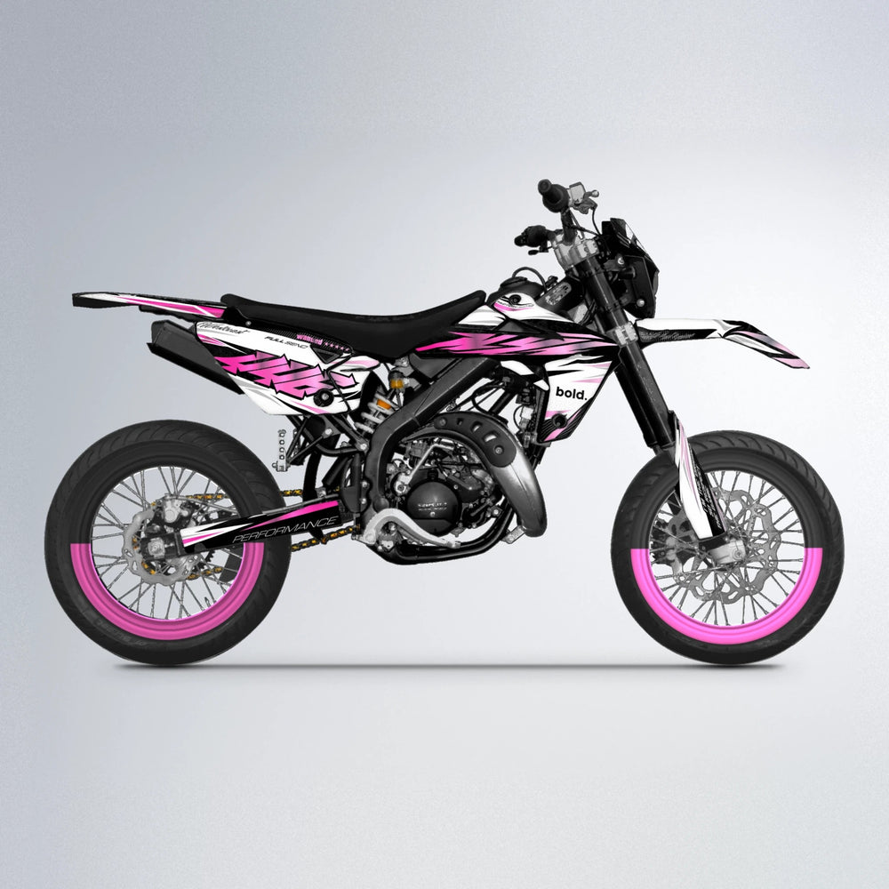 WESTCOAST Rieju MRT supermoto graphics kit in Flamingo