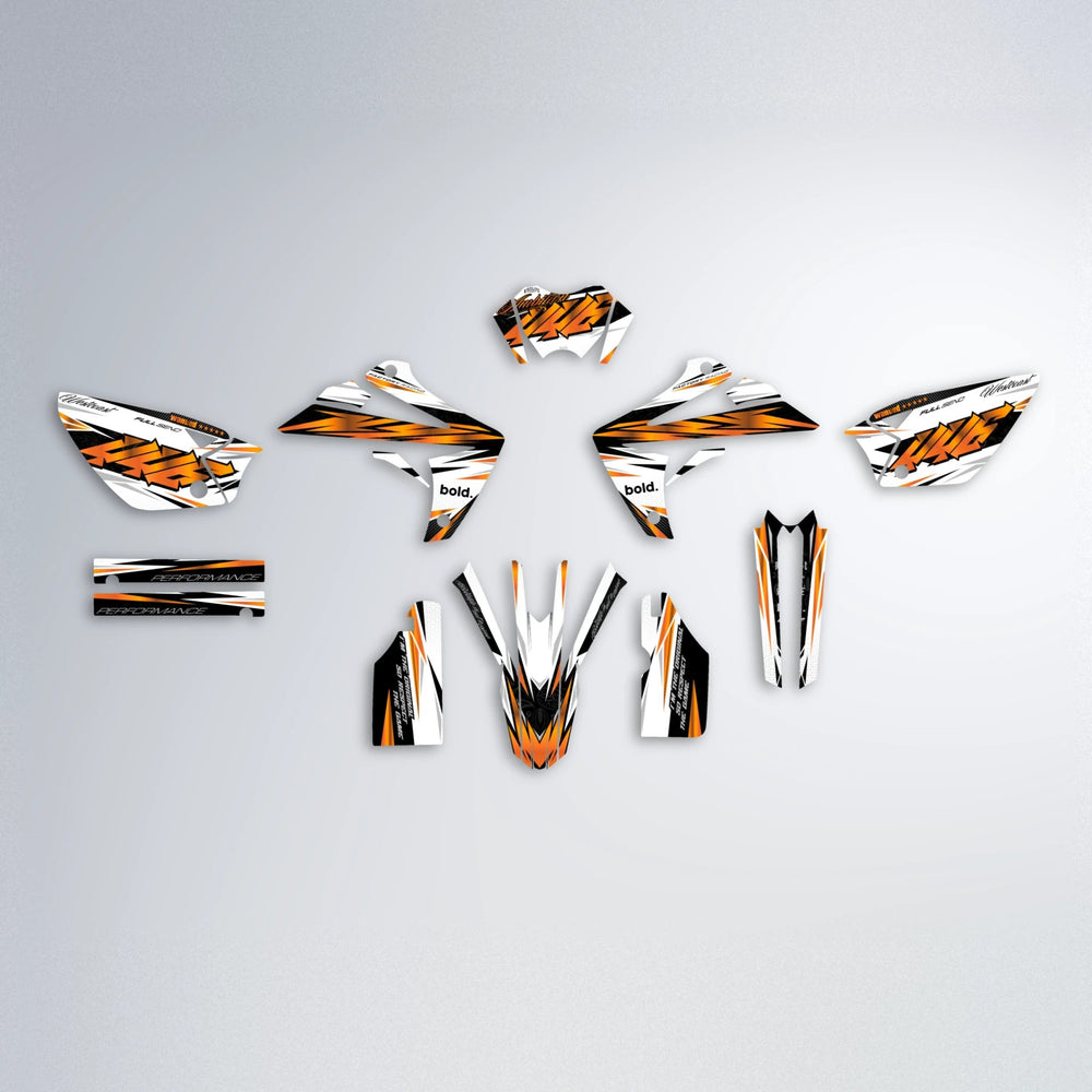 WESTCOAST Rieju MRT graphics kit parts layout in Orange