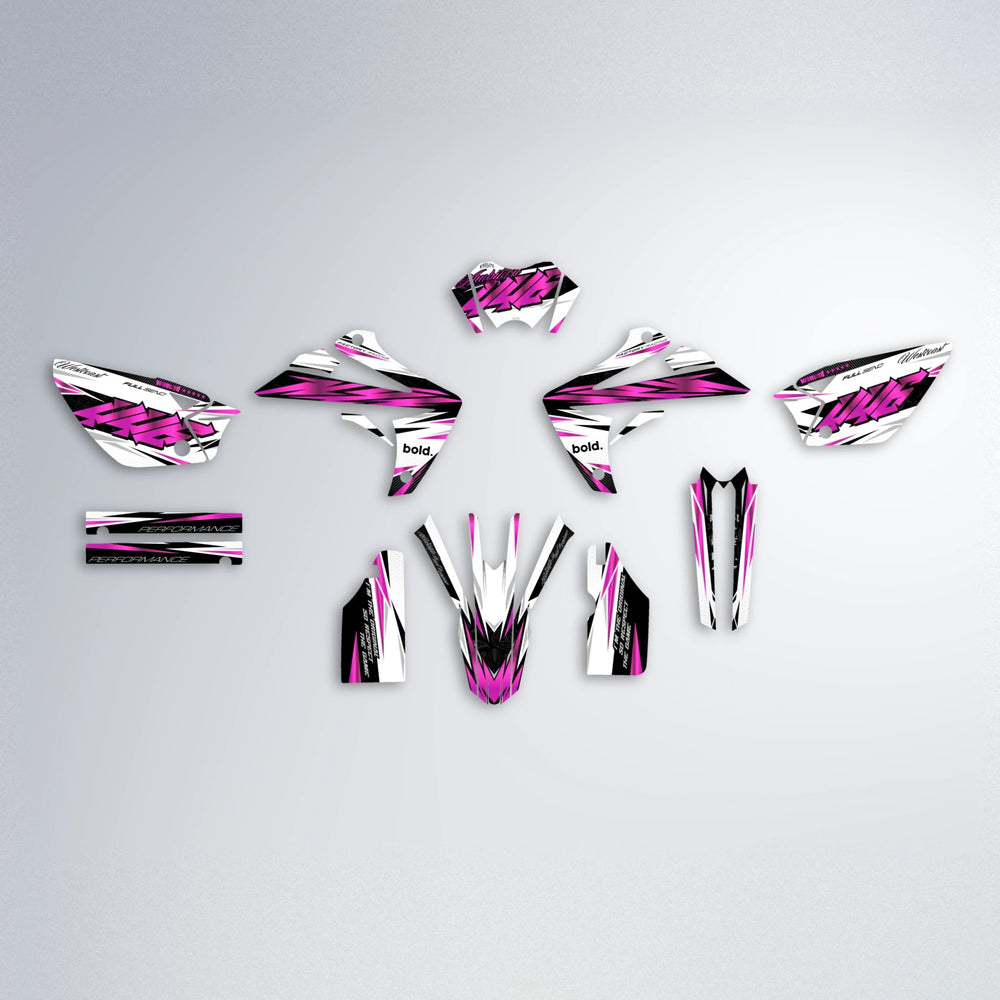 WESTCOAST Rieju MRT graphics kit parts layout in Pink