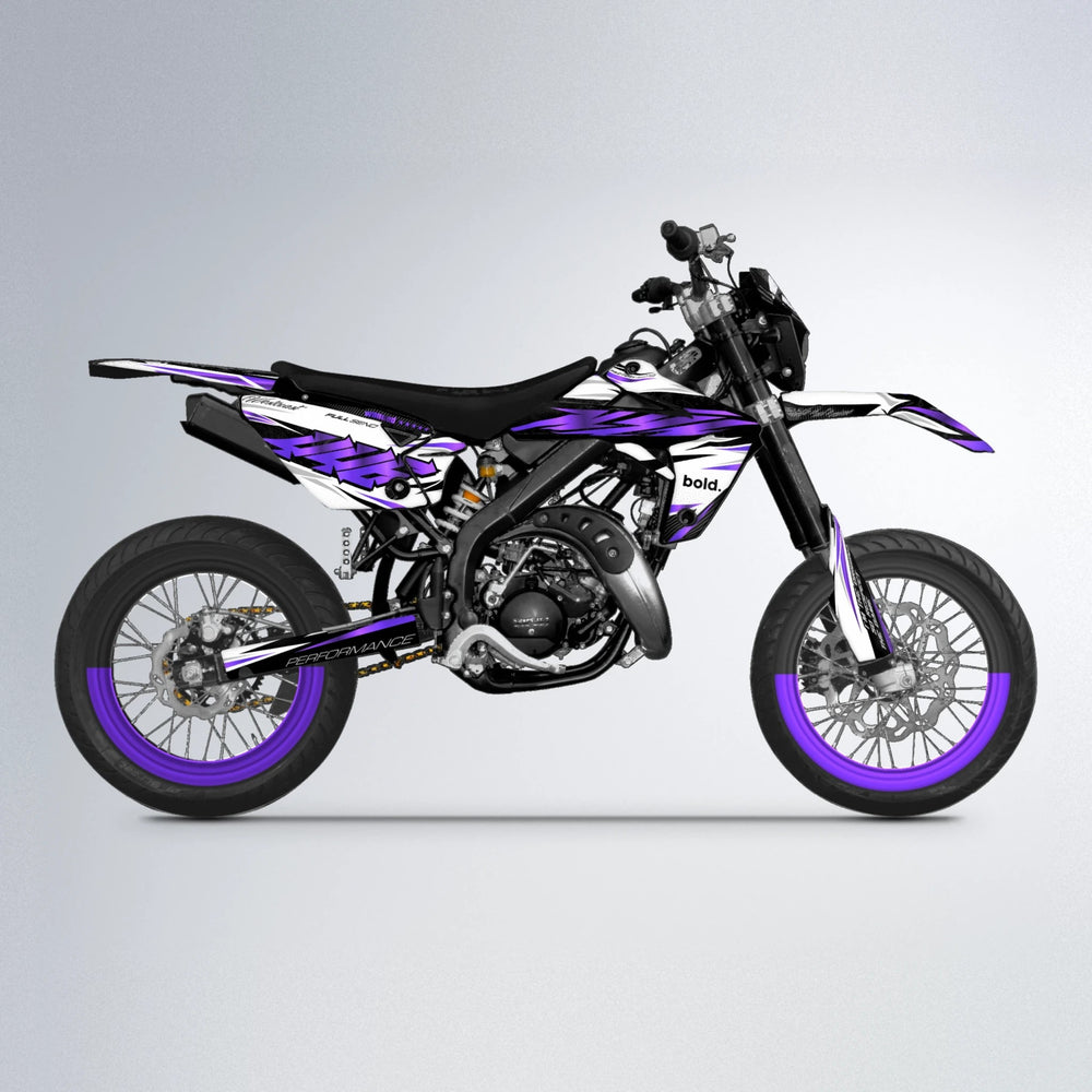 WESTCOAST Rieju MRT supermoto graphics kit in Purple