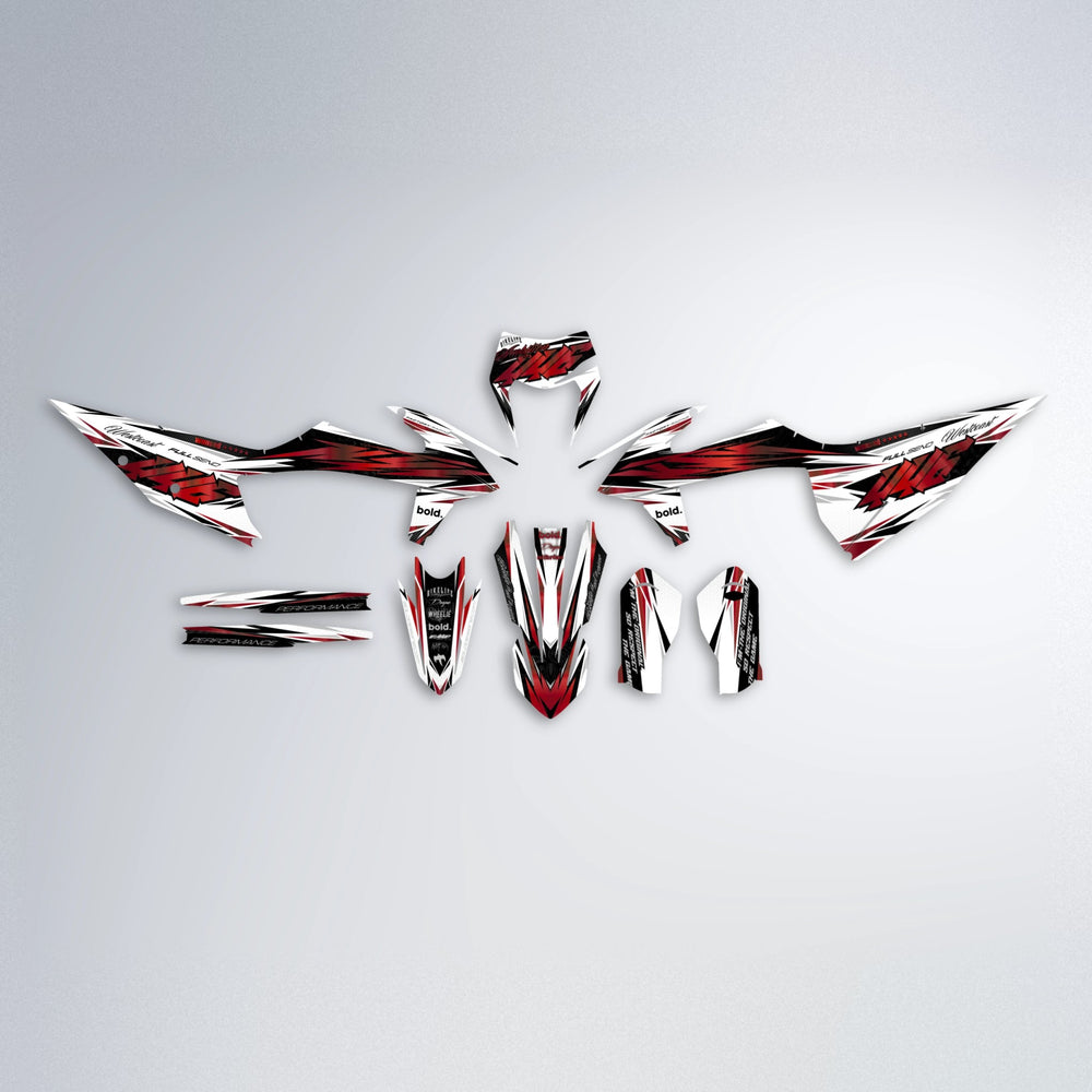 WESTCOAST graphics kit parts layout in Red Chrome