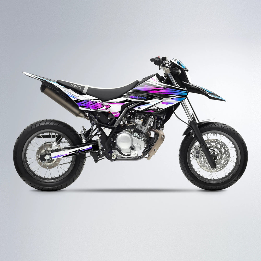 WESTCOAST Yamaha WR 125X supermoto graphics kit in Blue Purple Fade