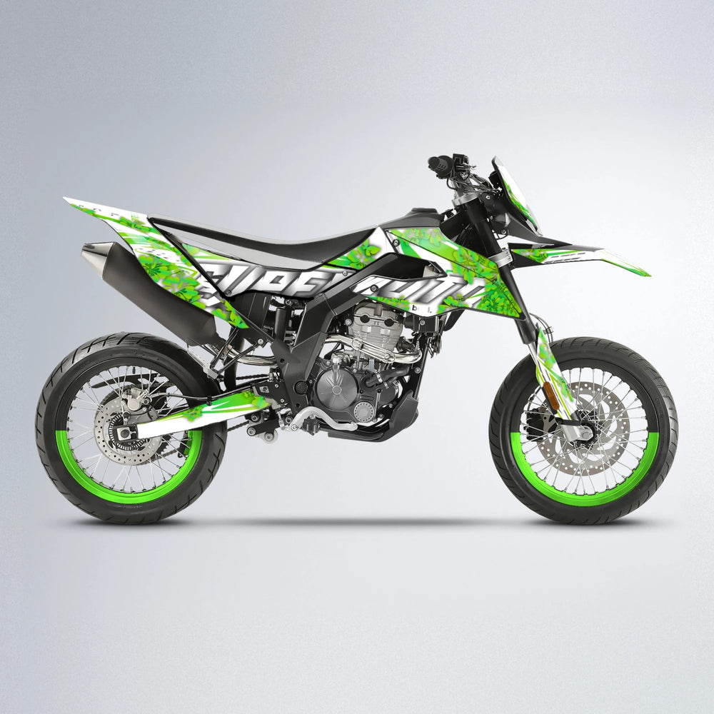 WNICOO Aprilia SX 125 supermoto graphics kit in Green