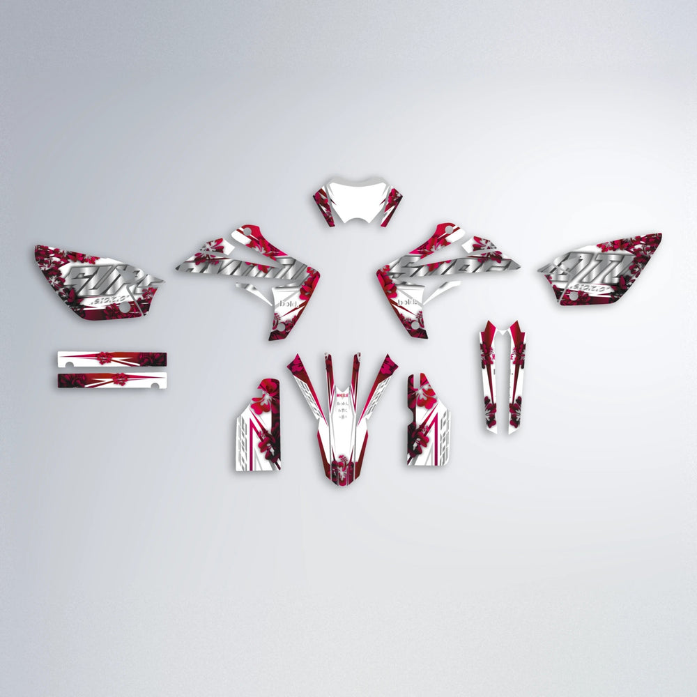 WNICOO Rieju MRT graphics kit parts layout in Black & Red
