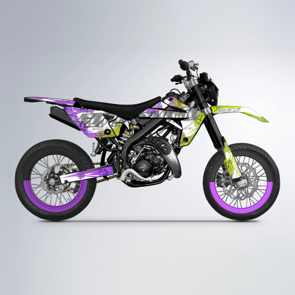 WNICOO Rieju MRT supermoto graphics kit in Purple & Yellow