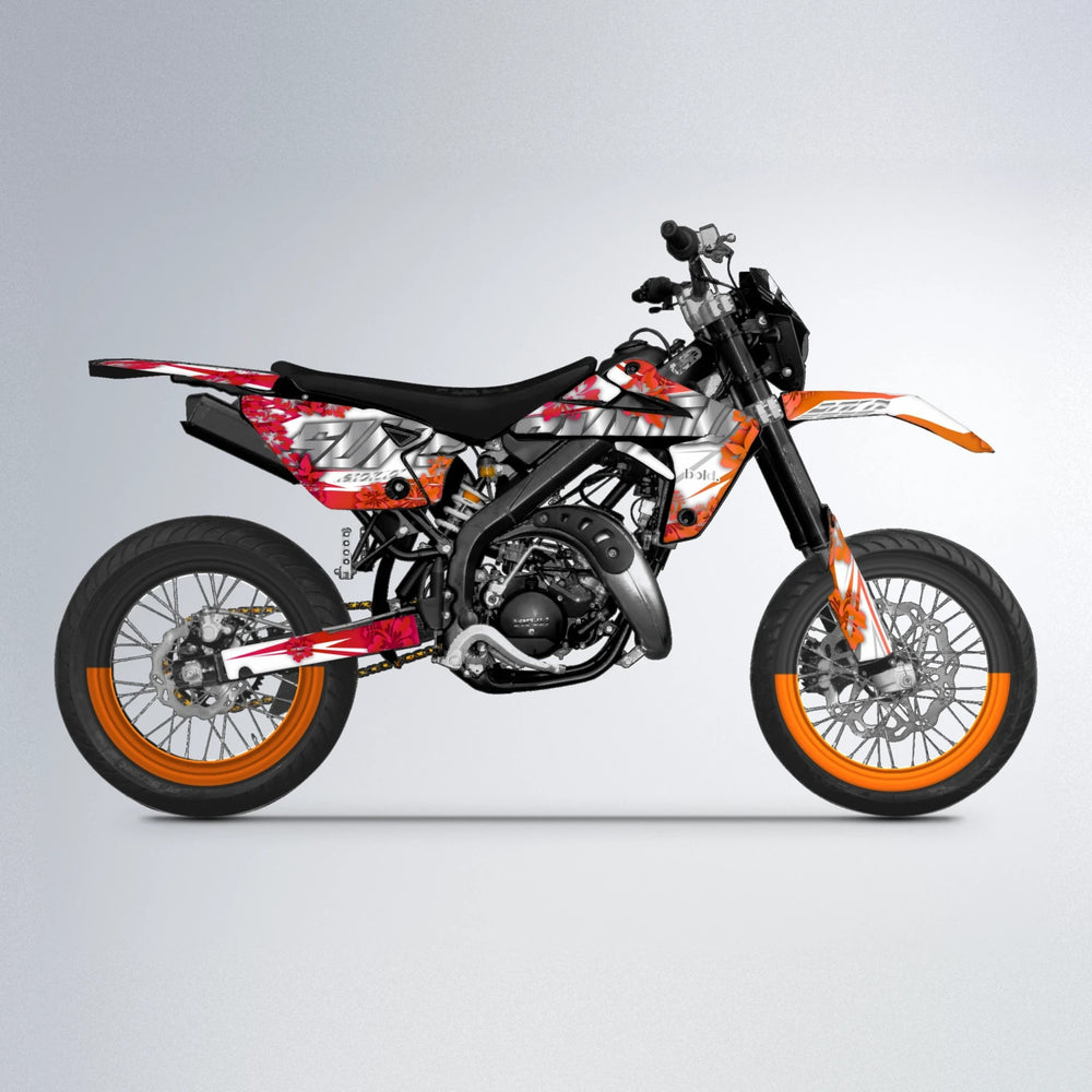 WNICOO Rieju MRT supermoto graphics kit in Red & Orange