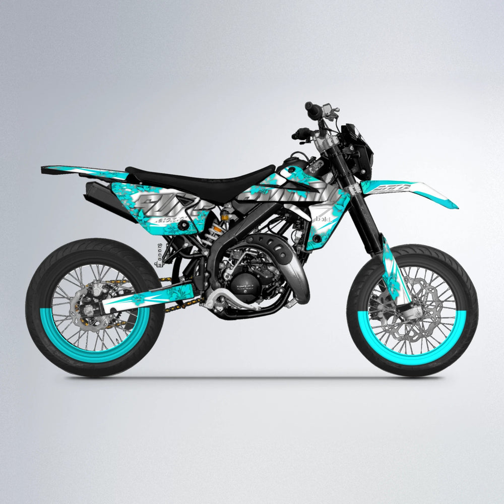 WNICOO Rieju MRT supermoto graphics kit in Teal