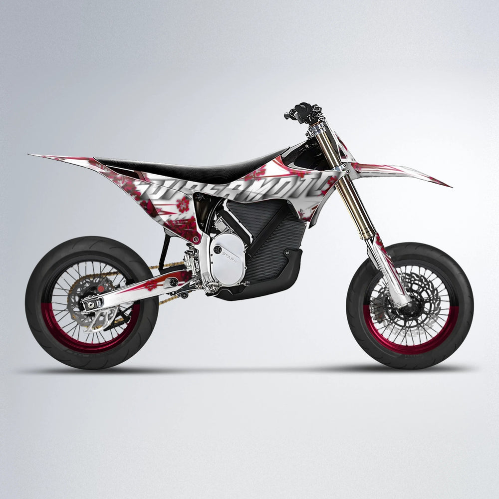 WNICOO Stark Varg SM supermoto graphics kit in Black & Red